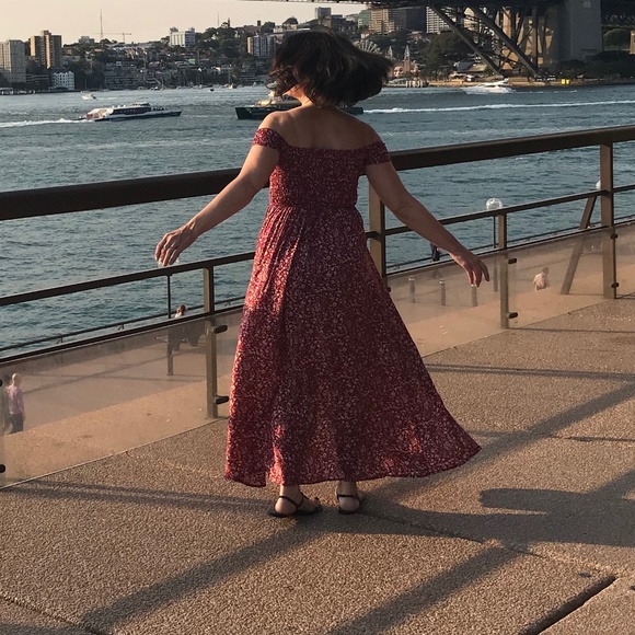 Caroline Morgan Australia Size 8 Off The Shoulder Sun Dress - Picture 1 of 7